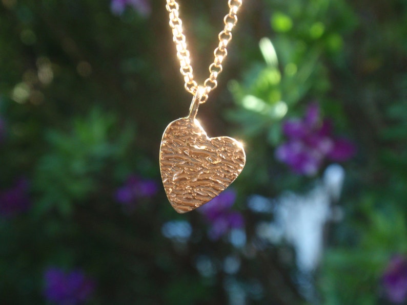 gold heart necklace layering necklace gold plated sterling silver heart pendant charm bridal necklace gift for her mothers day love necklace image 4