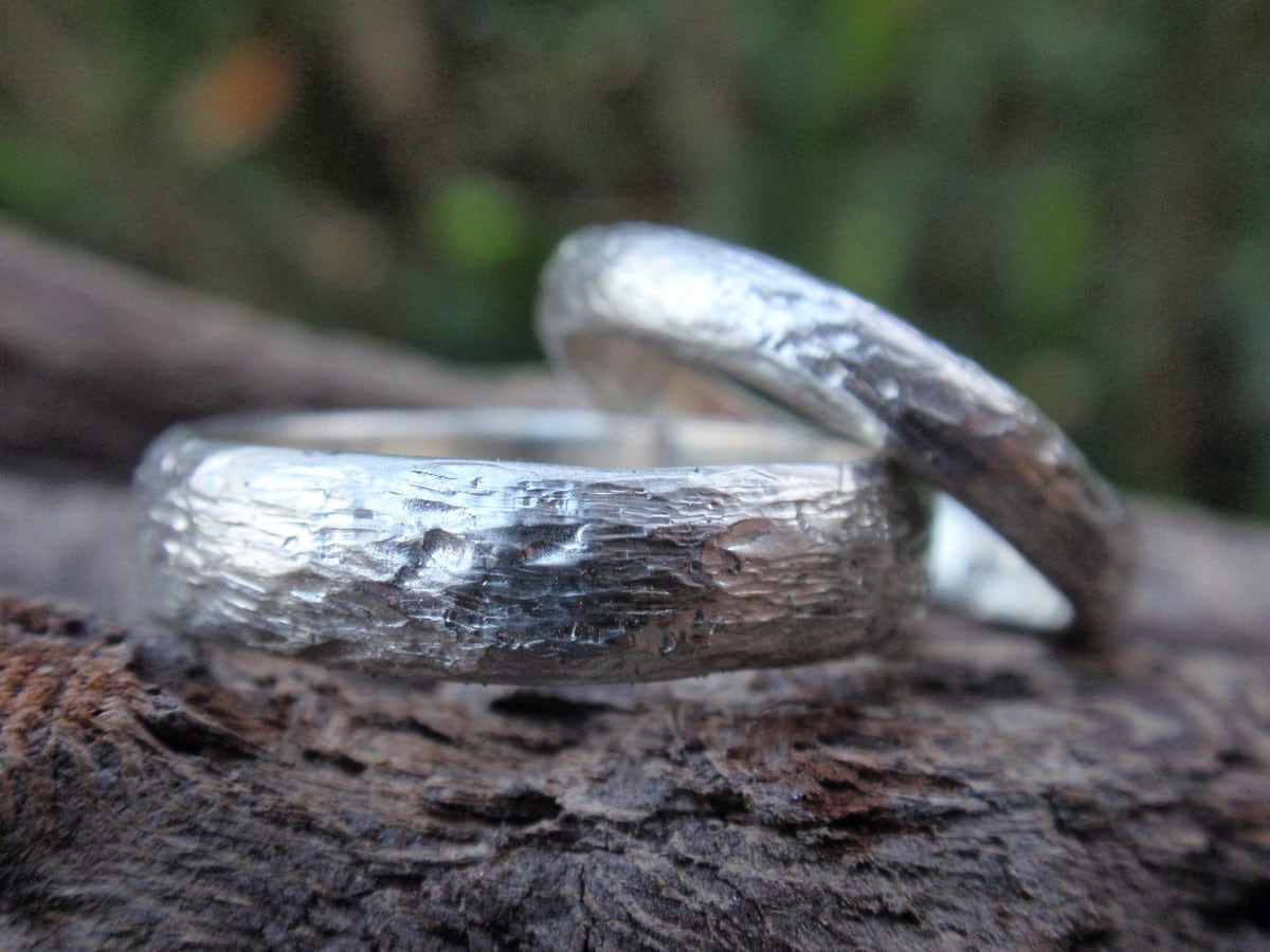 Twig Wedding Rings For Men And Women His And Hers Handmade Etsy