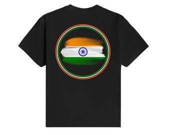 India Flag with Sunrise Reflection T-Shirt