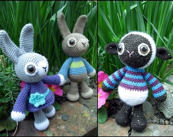 Woolly Jumpers Amigurumi Pattern - Rabbit and Lamb Crochet Pattern PDF