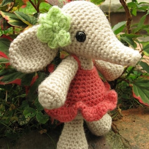 Flora the Elephant Amigurumi Pattern PDF Crochet Pattern image 1