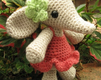 Flora the Elephant Amigurumi Pattern PDF - Crochet Pattern