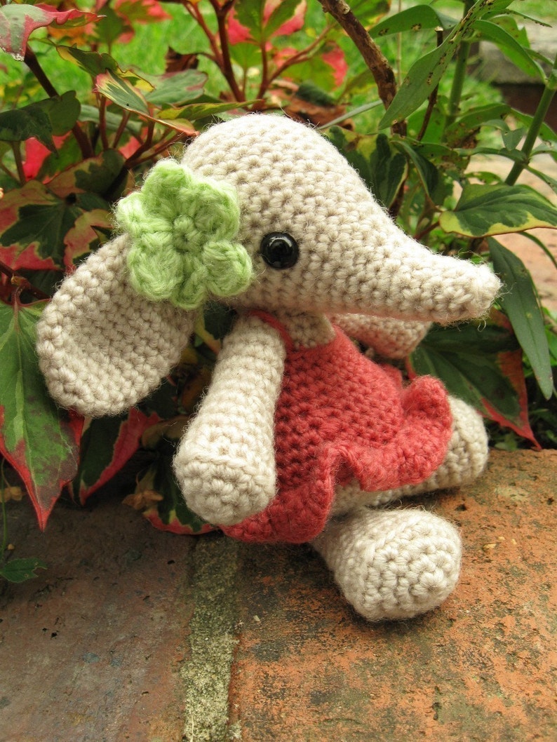 Flora the Elephant Amigurumi Pattern PDF Crochet Pattern image 3