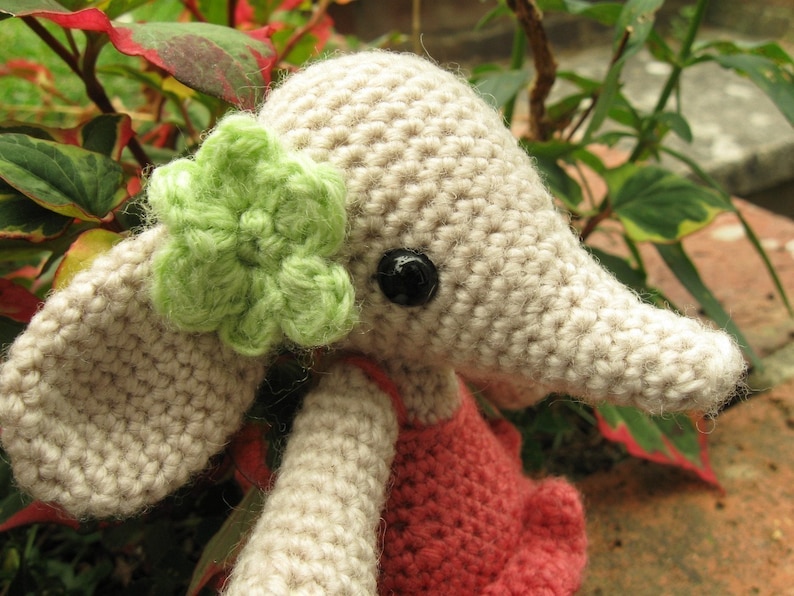 Flora the Elephant Amigurumi Pattern PDF Crochet Pattern image 5