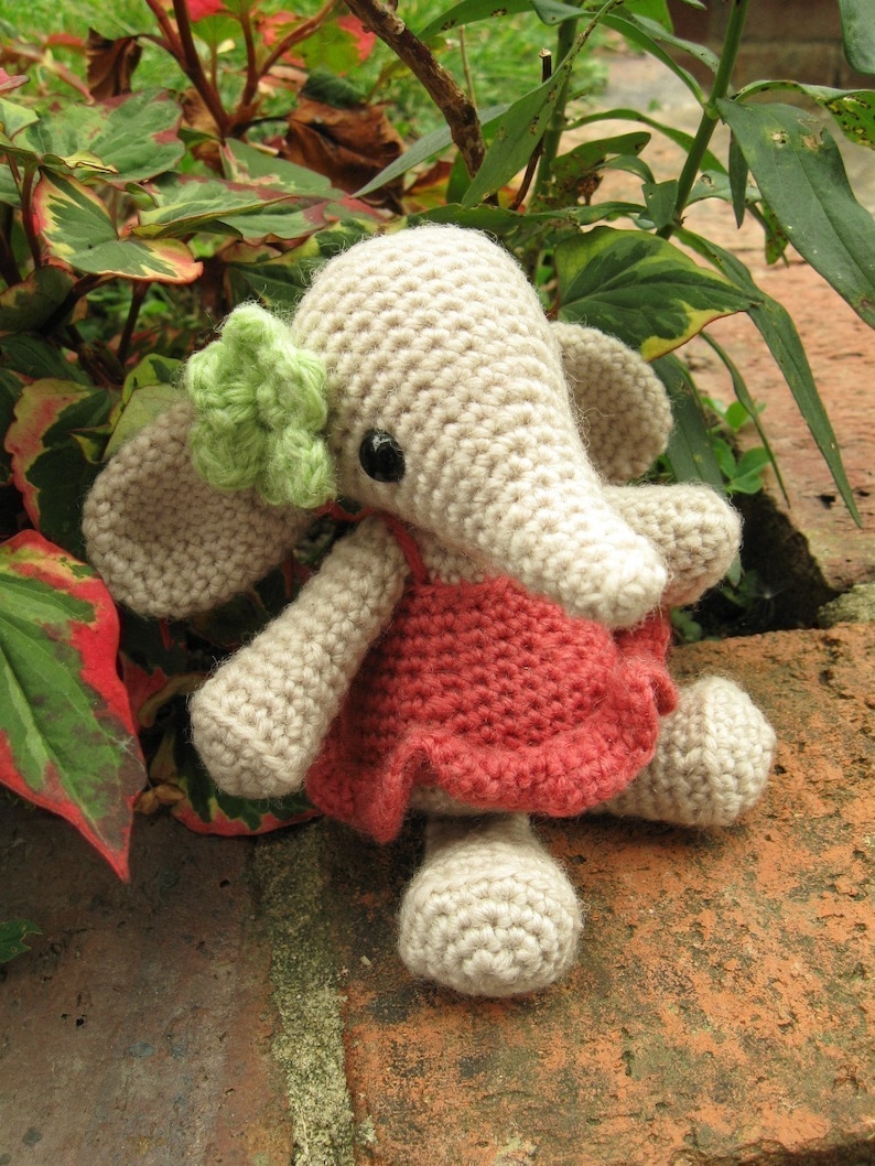 Flora the Elephant Amigurumi Pattern PDF Crochet Pattern image 2