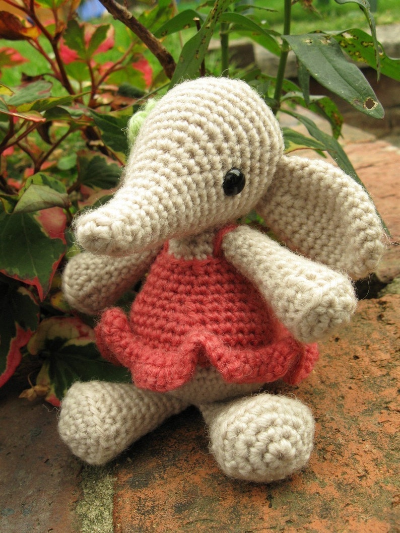 Flora the Elephant Amigurumi Pattern PDF Crochet Pattern image 4