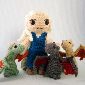 Daenerys Targaryen and Dragons Amigurumi Patterns PDF Crochet Patterns image 1