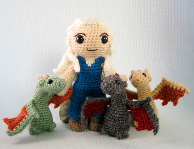 Daenerys Targaryen and Dragons Amigurumi Patterns PDF Crochet Patterns image 1