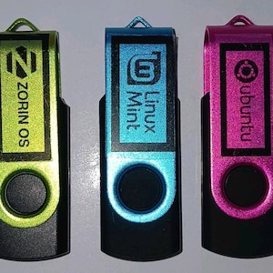 3 Pack Bootable Operating Systems - Mint, Zorin, Ubuntu. Live Linux Usbs