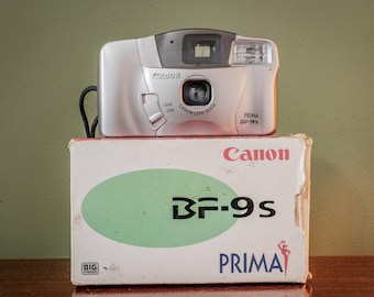 Boxed Canon Sure Shot BF-9s 35mm Point and Shoot Film Camera