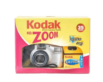 Brand New Vintage Kodak Kb Zoom 35Mm Point & Shoot Film Camera Kit