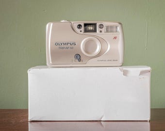Cámara de película compacta Olympus Trip AF-50 de 35 mm, modelo de demostración, en caja original (modelo raro).