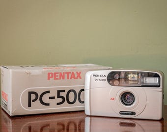 Boxed ( Near New ) Pentax PC-500 35mm Point & Shoot Film Camera
