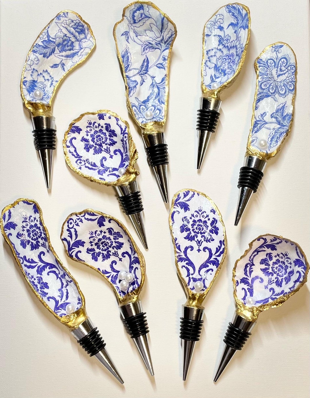 Handcrafted Oyster Shell Wine Stoppers: Coastal Decor for Beach Lovers ...