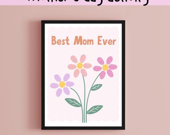Mother's Day Gift, Mother's Day Printable, Mother's Day Craft, Fingerprint Craft