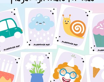 Activity For Kids, Playdough Mats For Kids, Playdoh Mats, Fine Motor Activity, Preschool Activity, Homeschool Activity