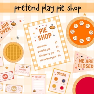 Pie Shop Pretend Play, Thanksgiving Activity for Kids, Thanksgiving Game, Pretend Play