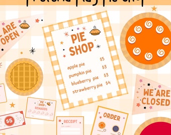 Pie Shop Pretend Play, Thanksgiving Activity for Kids, Thanksgiving Game, Pretend Play