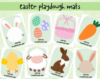 Easter Playdough Mats, Easter Activity for Kids, Playdoh Mats, Easter Preschool Activity