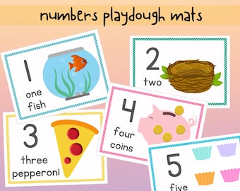 Numbers Playdough Mats, Preschool Activity, Numbers Activity, Mats Printables, Homeschool Learning