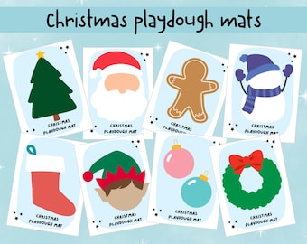 Christmas Activity for Kids, Christmas Playdough Mats, Preschool Activity, Playdoh Activity