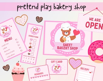 Valentine's Day Activity for Kids, Pretend Play, Bakery Shop, Preschool Activity, Pretend Play Bakery Shop, Pretend Play for Little Kids