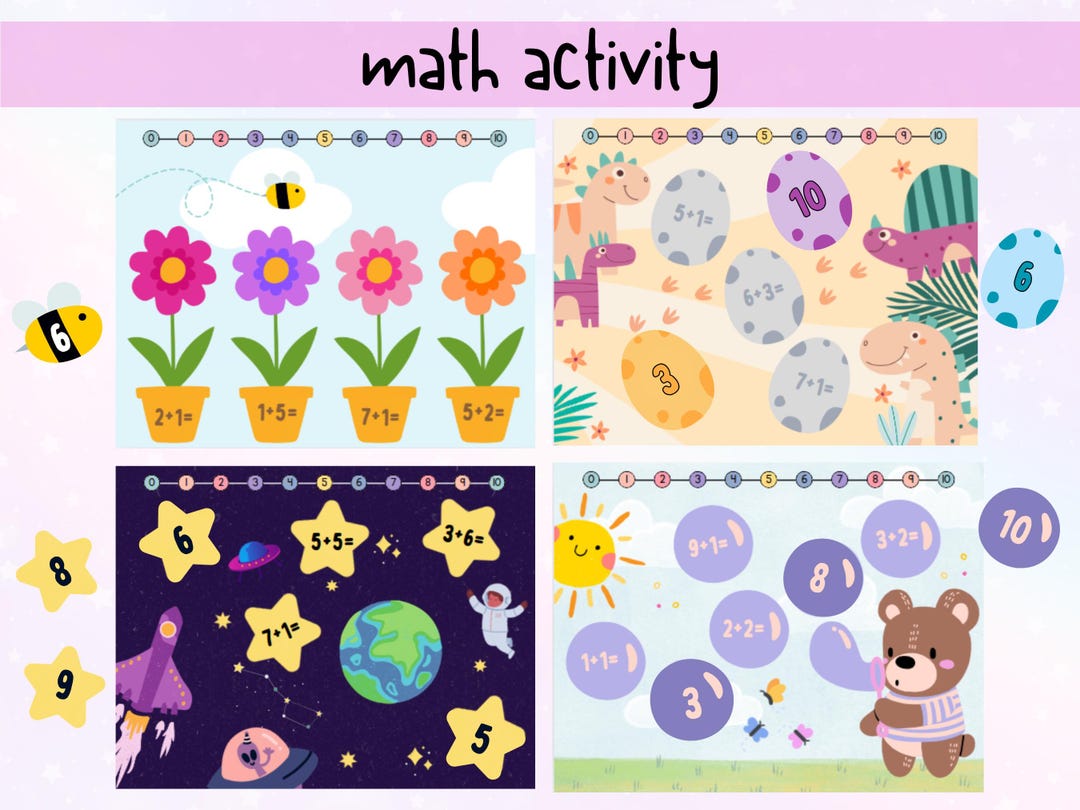 Preschool Math, Math Activity for Kids, Addition, Learning to Add ...