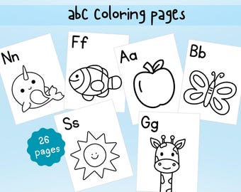 Alphabet Coloring Pages, ABC Coloring, Preschool, Kids Coloring, ABC Activity