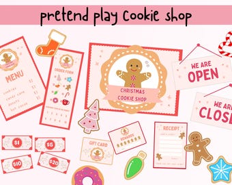 Christmas Activity for Kids, Pretend Cookie Shop, Play Store, Toddler Activity, Preschool Activity, Christmas Cookie Shop