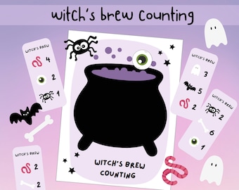 Witch's Brew Counting Activity, Halloween Counting Activity