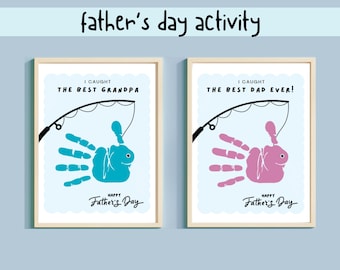 Father's Day Gift, Father's Day Printable, Father's Day Craft, Fingerprint Craft