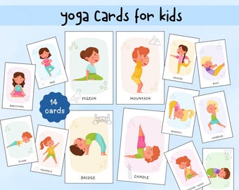Yoga Cards For Kids, Kids Movement Activity, Calming Corner, Calm Cards, Yoga for Kids