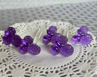 Horquillas de Minnie Mouse / Accesorios para el cabello inspirados en Disney para damas de honor y niñas de las flores - Juego de 5