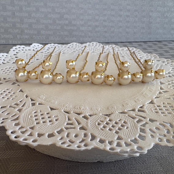 Pearl Mouse Hair Pins, Set of 6, Disney Wedding Party