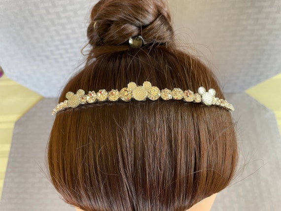 Disney Inspired Headband-Thin Silver Band-Wedding Brides-Bridesmaids