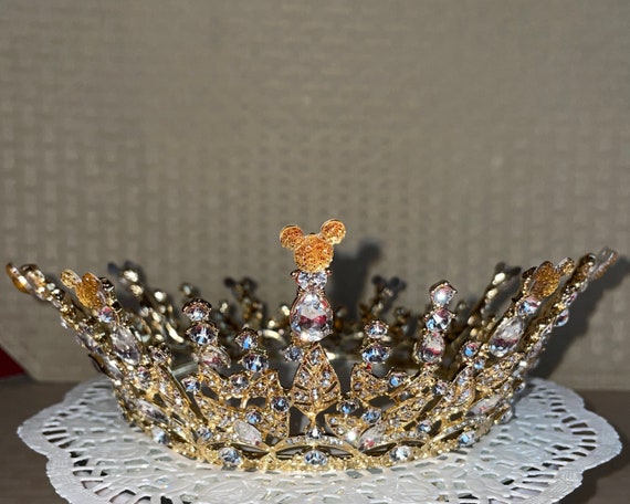 Disney Inspired Crown-Wedding Crown-Full Circle Crown-Disney Cruise-Bridal Shower Gift-Disney Dapper Days-Champagne