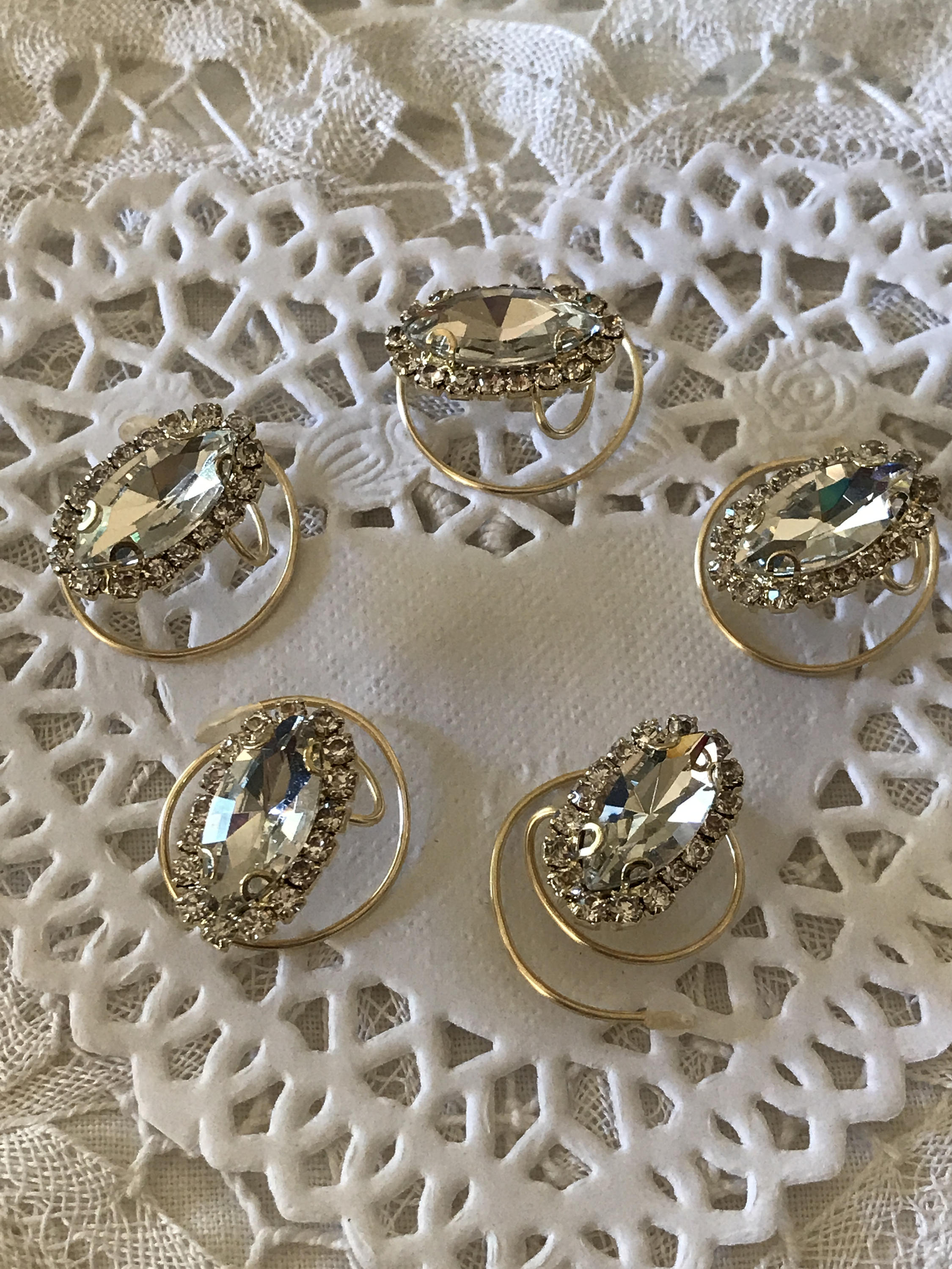 Wedding Hair Jewelry Ballroom Dancing Rhinestone Oval Hair