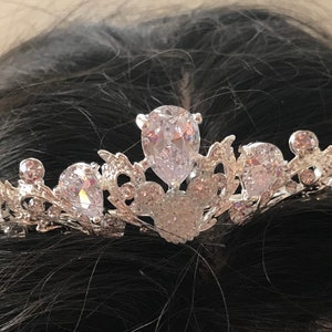 Disney Themed Wedding-Cinderella Tiara-Hidden Mickey Inspired-Bride To Be Shower Gift-Silver Rhinestone Tiara