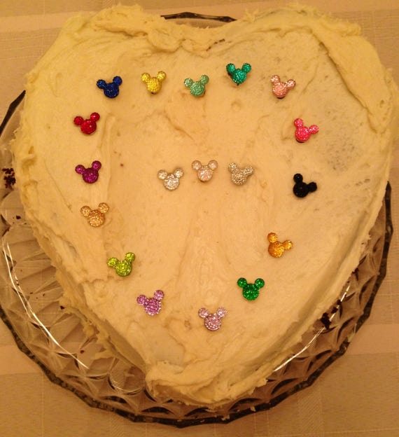 Hidden Mickey Cake Picks, Food Safe Cupcake Posts, Wedding Cake, Birthday Party,  Shower Gift, Disney Wedding, Disney Party