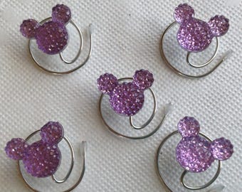 MAUS OHREN Haar Verwirbelt-DISNEY Hochzeit-Lila Acryl Haarspirale-Haar Spins-Haar Spiralen-Haar Accessoire