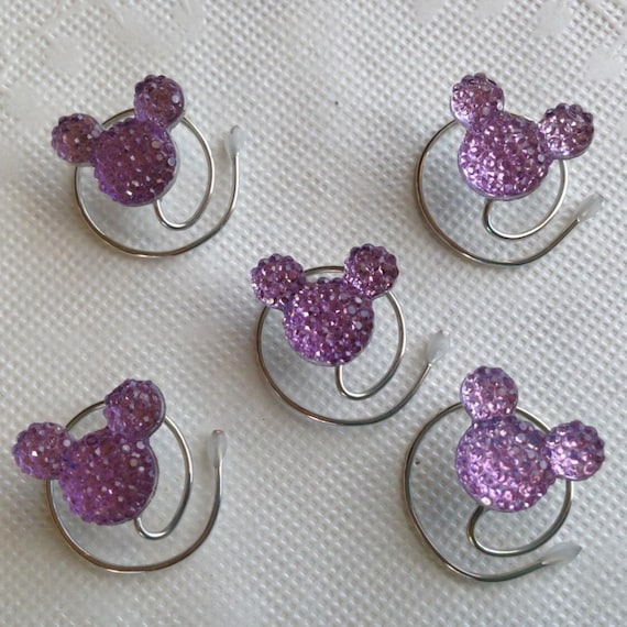 MOUSE EARS Hair Swirls-Disney Wedding-Lilac Acrylic Hair Coil-Hair Spins-Hair Spirals-Hair Accessory
