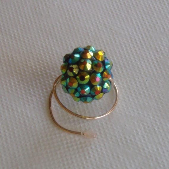 Disco Ball Hair Swirls,Spins,Spirals, Twist in Black Aurora Borealis Finish-Ballroom Dance Hair-Prom