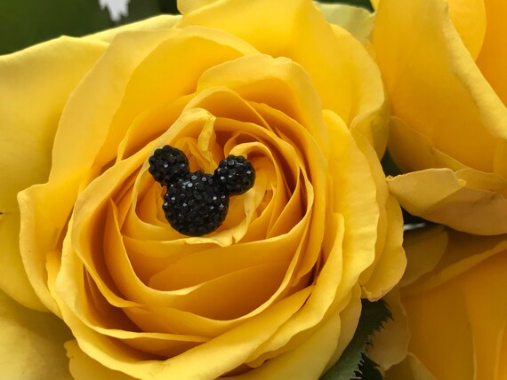 Disney Inspired Bouquet Pins-Boutonnieres-Classic Black Mickey Mouse Centerpieces-Wedding Corsage (Qty 12)