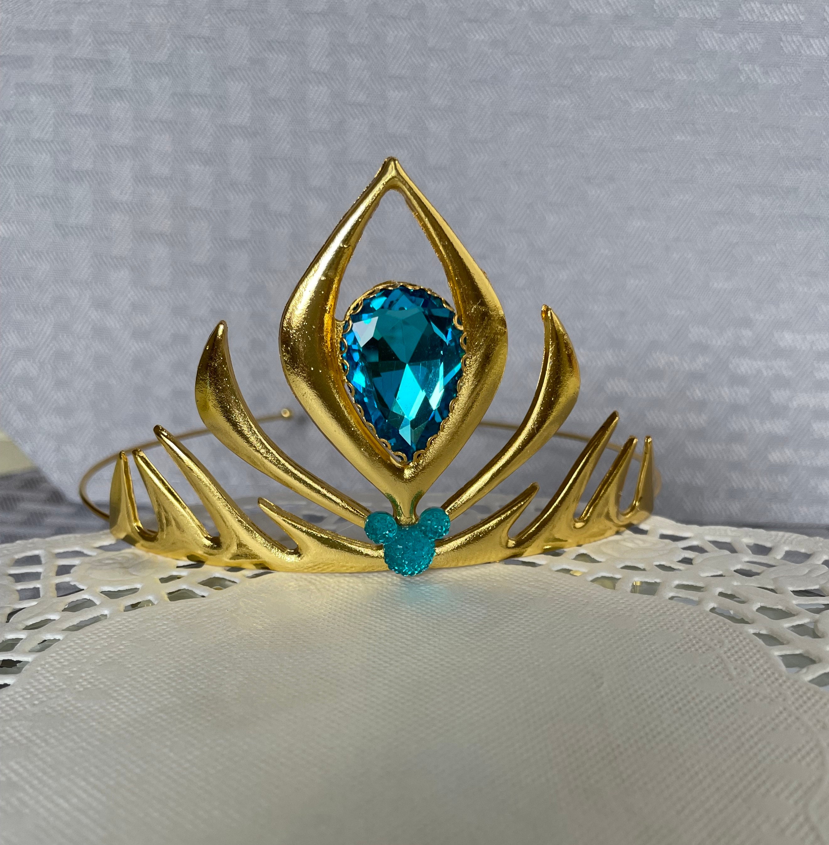 Elsa Tiara Crown-Aqua Blue-Frozen Birthday Party-Disney Princess