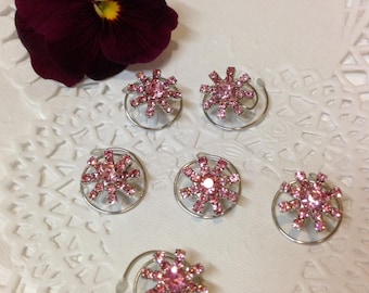 Set di 6 ciocche di capelli rosa a spirale per il ballo di fine anno