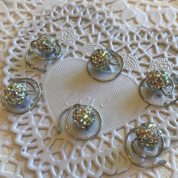 Ballroom Dancers-Disco Ball Hair Swirls-Spins-Spirals-Twists-Clear AB Sparkle-Bridal Party Hair-Debutante Ball