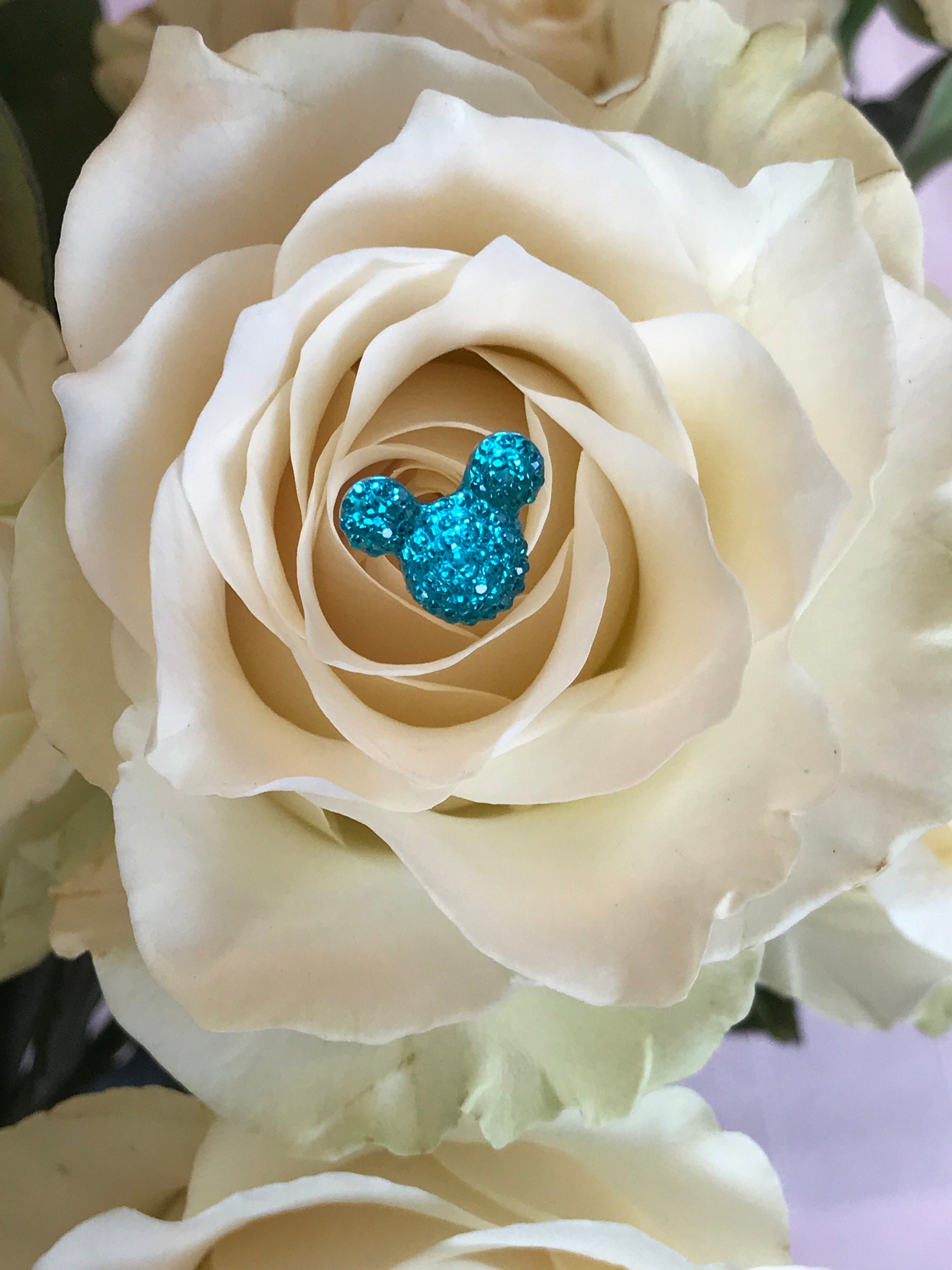Hidden Mickey Bouquet Pins-Disney Inspired Wedding Centerpiece Pins-Floral  Picks-Fairy Tale Wedding Flower Pins-Bright Aqua or Choose Color