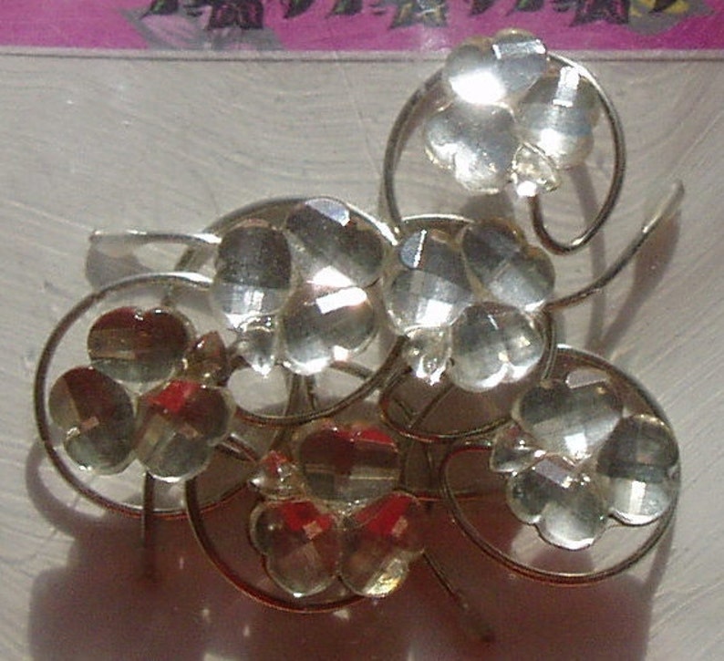 Irish Wedding Crystal Clear Shamrock Hair Swirls Hair ...