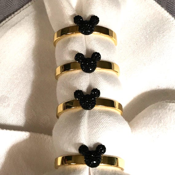 Mickey Mouse Napkin Rings-Rehearsal Dinner Favor-Wedding Reception Head Table-Bride and Groom