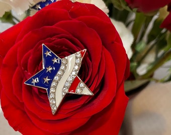 Military Wedding Flower Picks-4th of July Bridesmaids-flower Pins